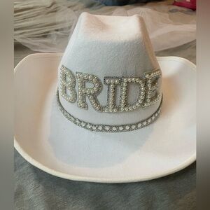 White Bride Cowboy Hat